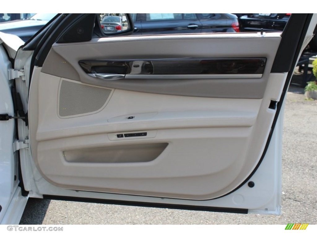 2010 BMW 7 Series 750Li xDrive Sedan Oyster Nappa Leather Door Panel Photo #53953889