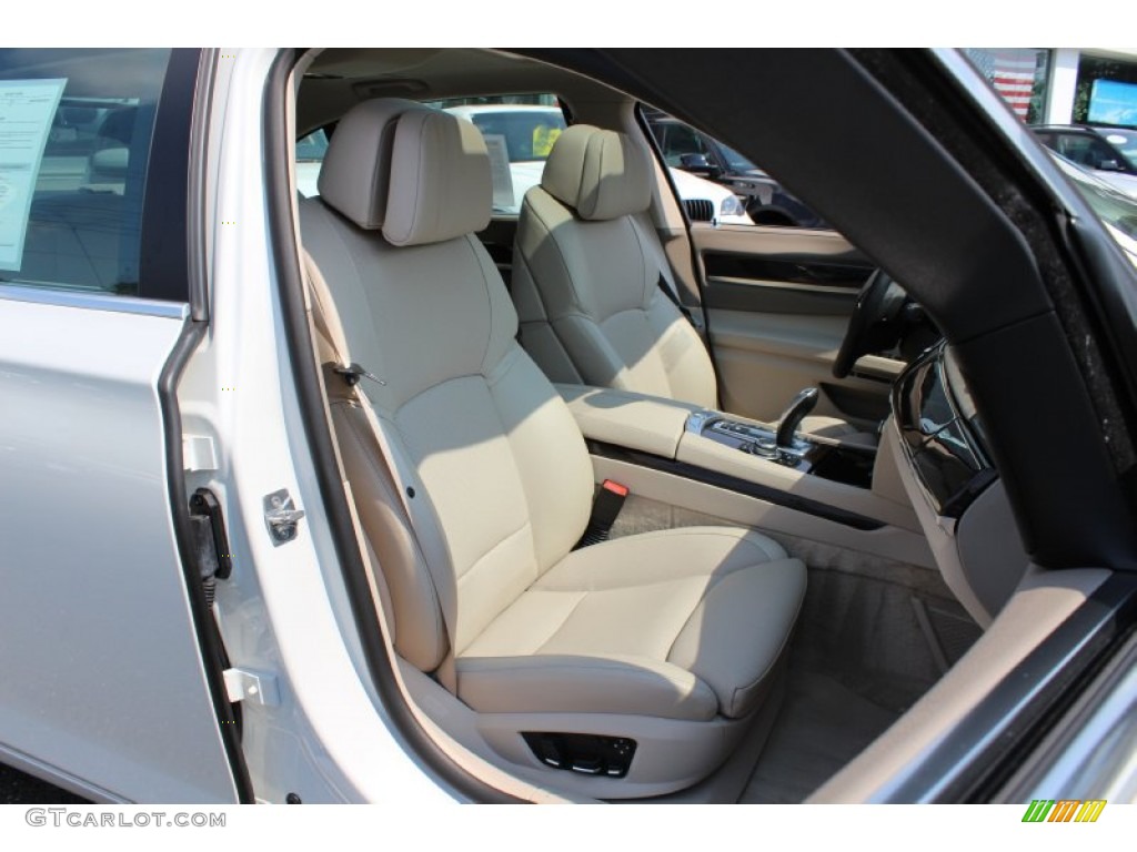 Oyster Nappa Leather Interior 2010 BMW 7 Series 750Li xDrive Sedan Photo #53953922