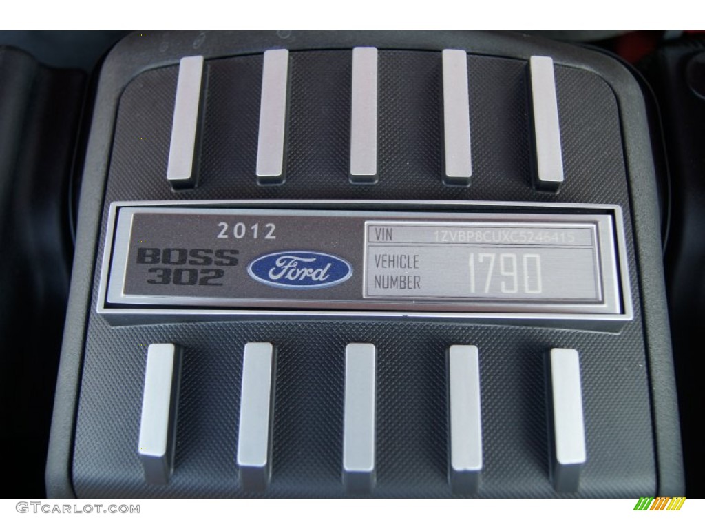 2012 Ford Mustang Boss 302 5.0 Liter Hi-Po DOHC 32-Valve Ti-VCT V8 Engine Photo #53954894