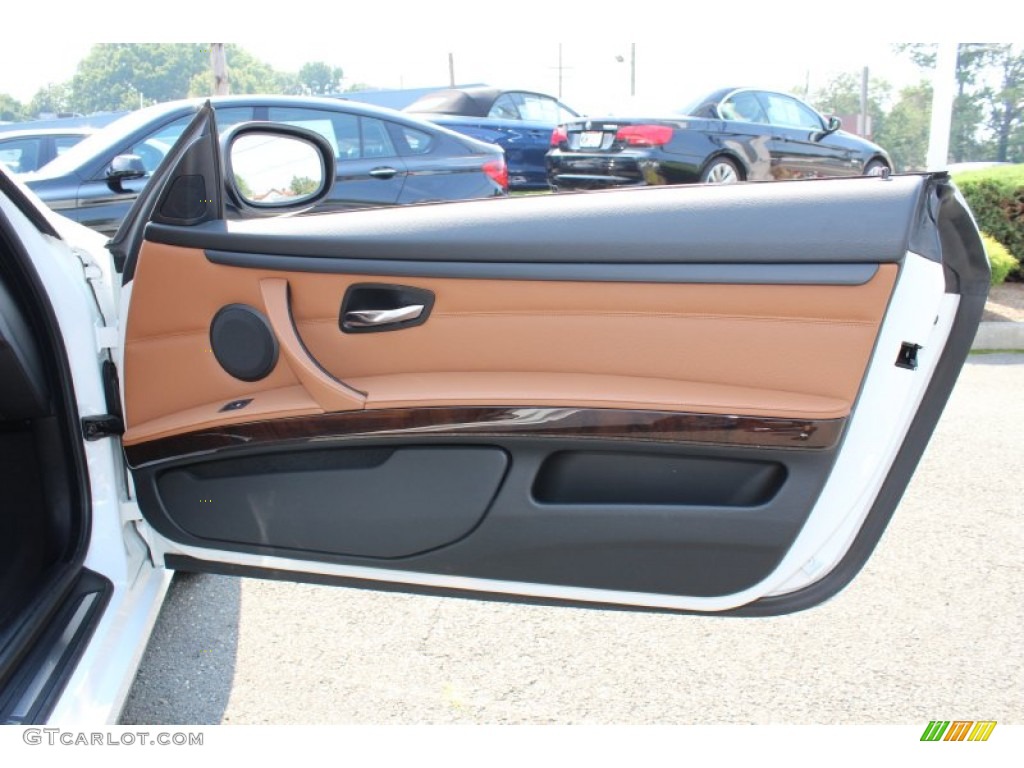 2011 BMW 3 Series 328i xDrive Coupe Saddle Brown Dakota Leather Door Panel Photo #53955676