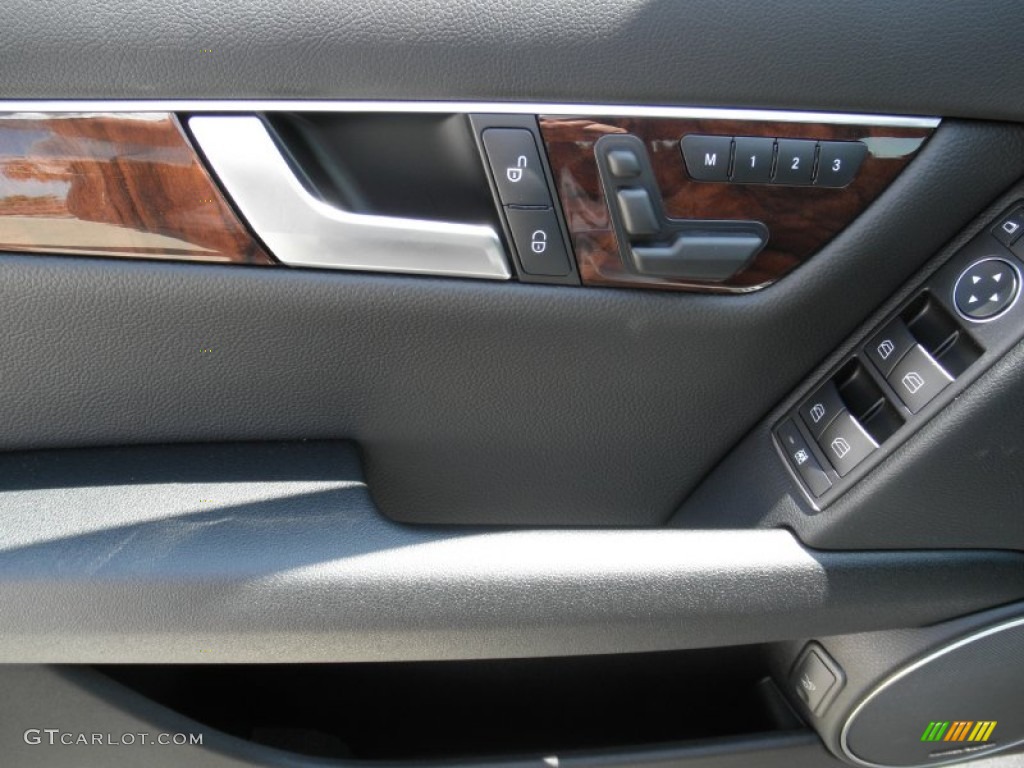 2012 Mercedes-Benz C 250 Sport Black Door Panel Photo #53956553