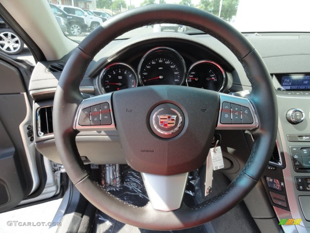 2012 Cadillac CTS 3.0 Sedan Ebony/Ebony Steering Wheel Photo #53959244