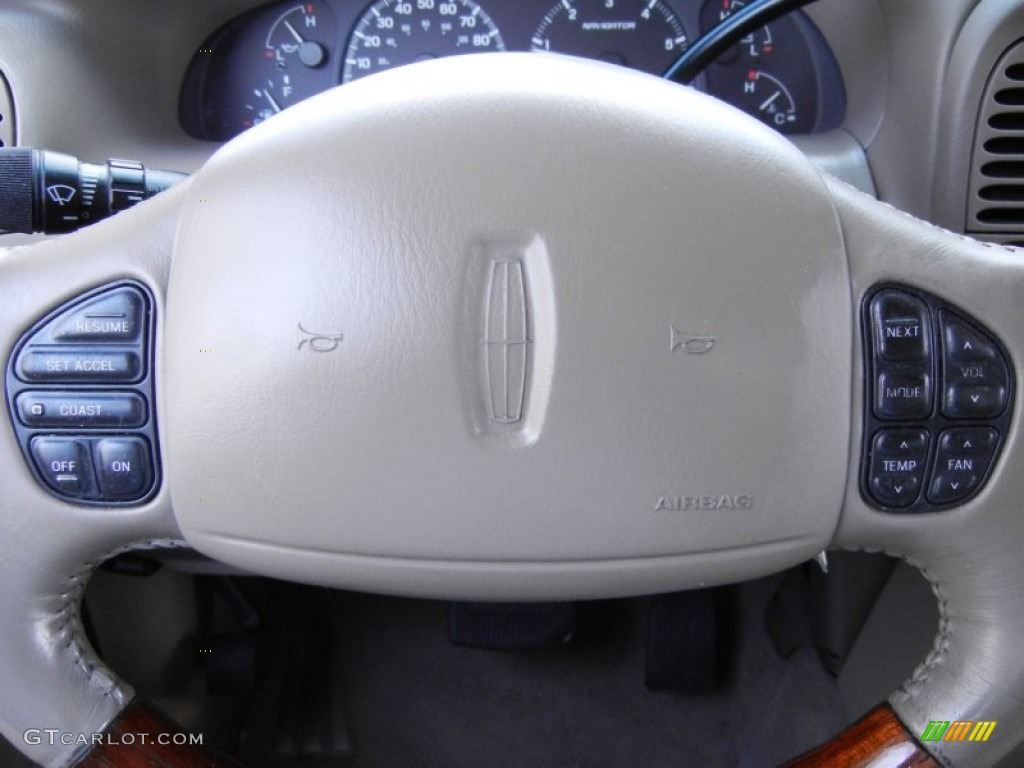 2001 Lincoln Navigator 4x4 Medium Parchment Steering Wheel Photo #53959691