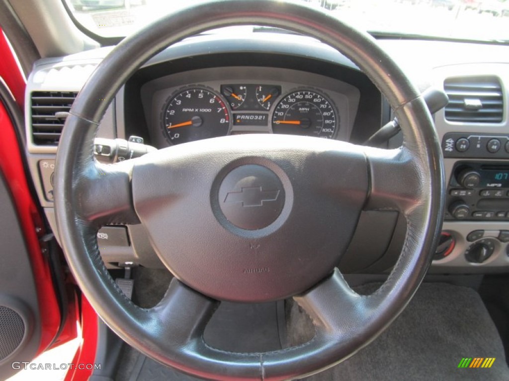 2006 Chevrolet Colorado LT Crew Cab 4x4 Very Dark Pewter Steering Wheel Photo #53960210