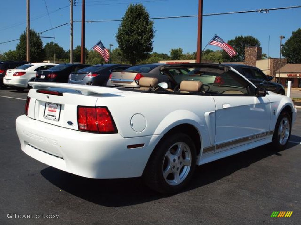 2002 Mustang V6 Convertible - Oxford White / Medium Parchment photo #3