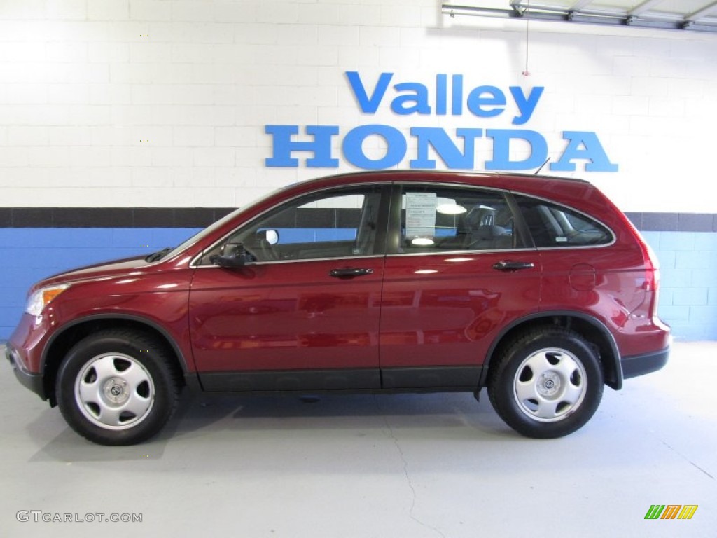 2007 CR-V LX 4WD - Tango Red Pearl / Gray photo #2