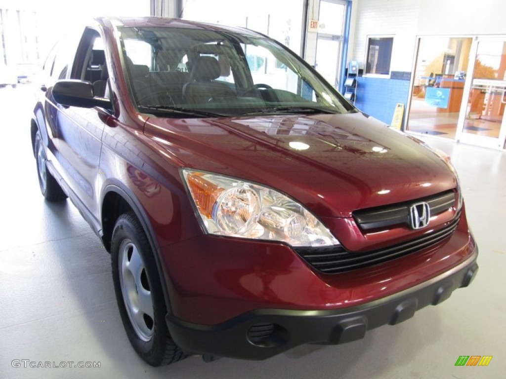 2007 CR-V LX 4WD - Tango Red Pearl / Gray photo #4