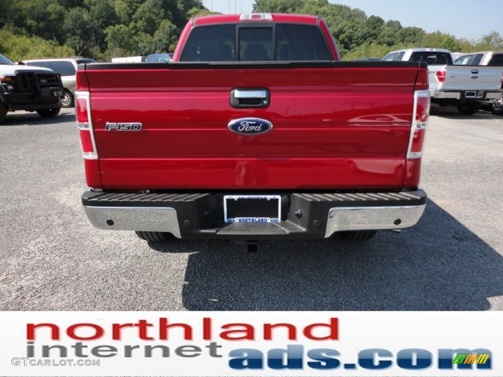 2011 F150 XLT SuperCab 4x4 - Red Candy Metallic / Steel Gray photo #7