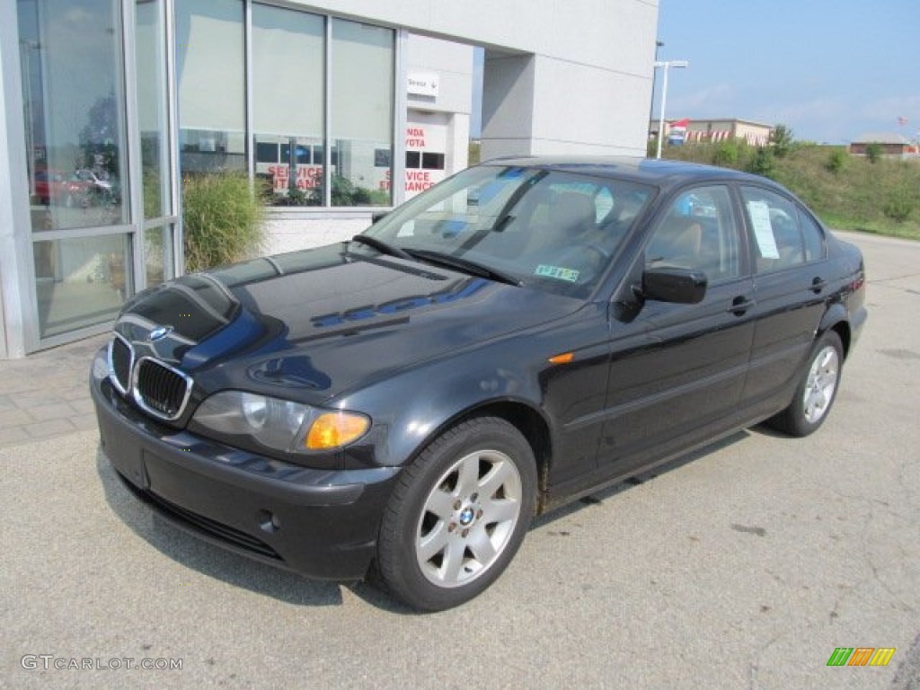 2002 3 Series 325xi Sedan - Jet Black / Natural Brown photo #2