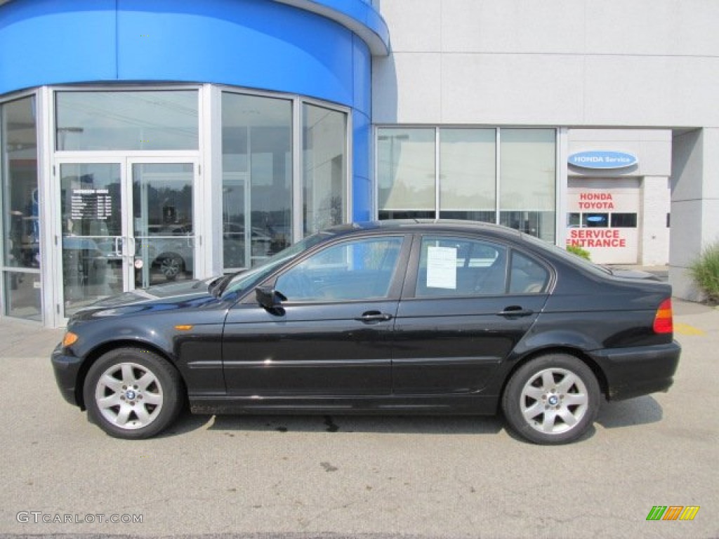 2002 3 Series 325xi Sedan - Jet Black / Natural Brown photo #4
