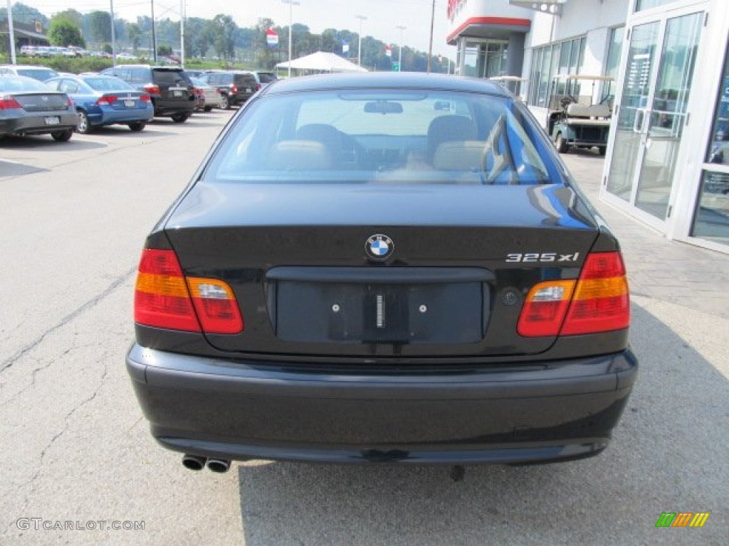 2002 3 Series 325xi Sedan - Jet Black / Natural Brown photo #6