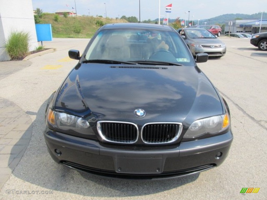 2002 3 Series 325xi Sedan - Jet Black / Natural Brown photo #10
