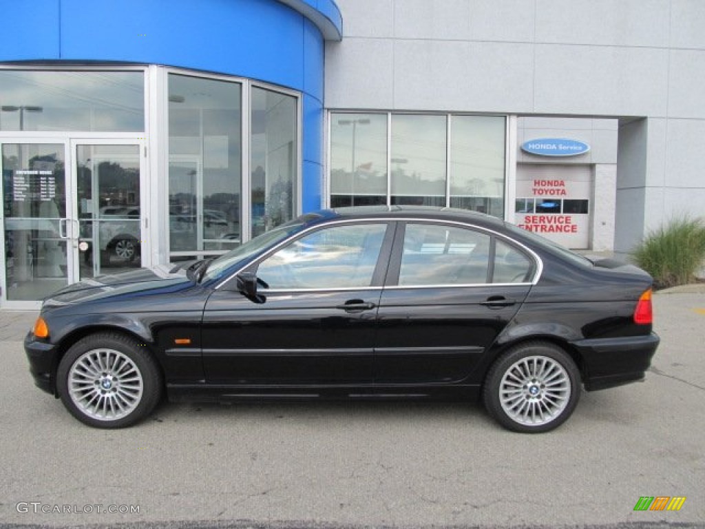 2001 3 Series 330xi Sedan - Black Sapphire Metallic / Sand photo #3