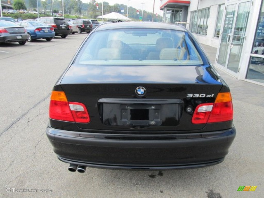 2001 3 Series 330xi Sedan - Black Sapphire Metallic / Sand photo #7