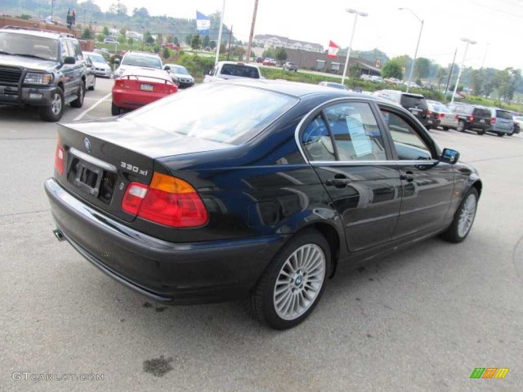 2001 3 Series 330xi Sedan - Black Sapphire Metallic / Sand photo #8