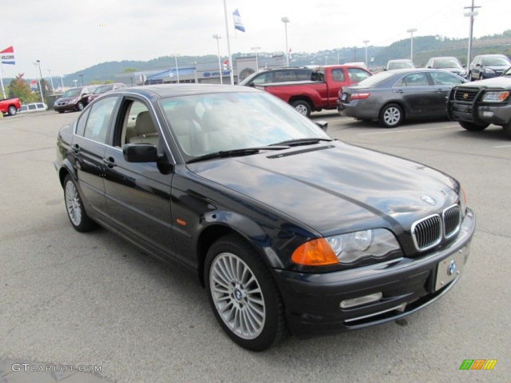 2001 3 Series 330xi Sedan - Black Sapphire Metallic / Sand photo #10