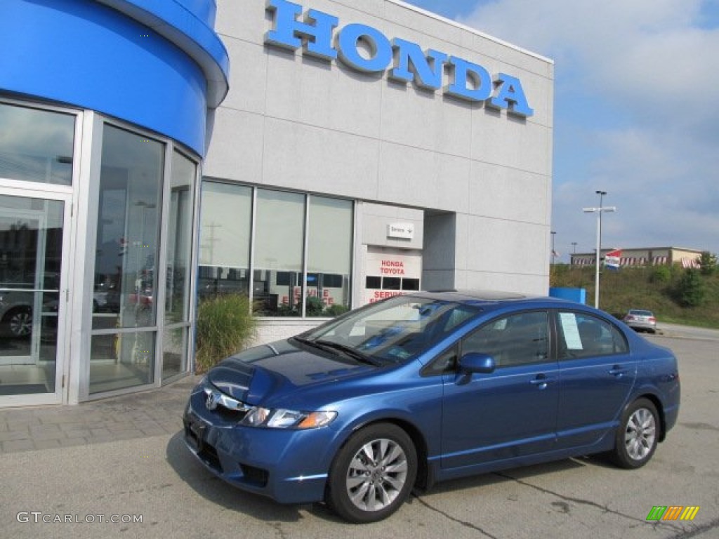 Atomic Blue Metallic 2011 Honda Civic EX Sedan Exterior Photo #53962804