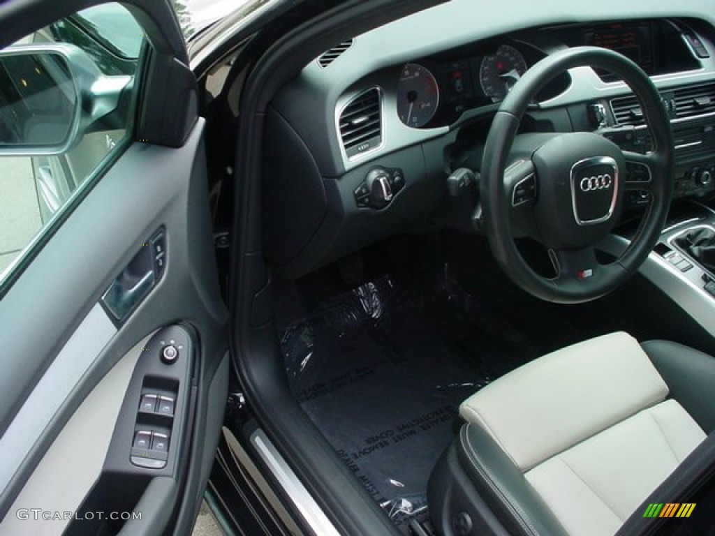 Black/Silver Interior 2010 Audi S4 3.0 quattro Sedan Photo #53962910