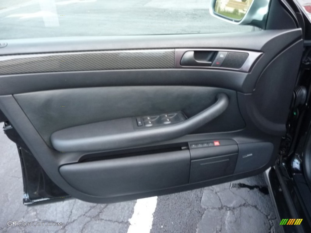2003 Audi RS6 4.2T quattro Ebony Black Door Panel Photo #53963414