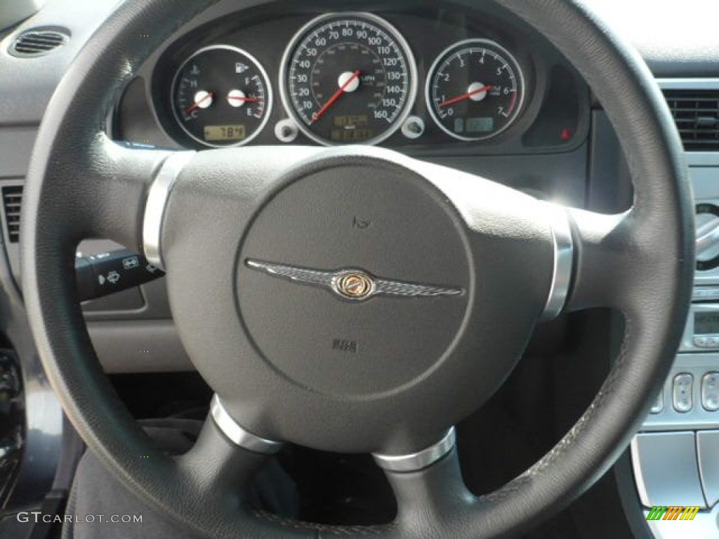 2006 Chrysler Crossfire Limited Roadster Dark Slate Gray Steering Wheel Photo #53964221