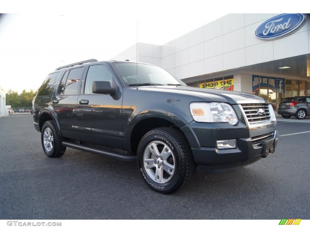 2010 Explorer XLT - Black Pearl Slate Metallic / Black photo #1