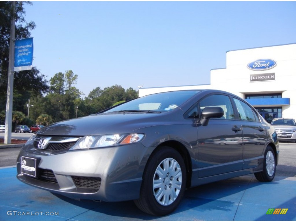 2009 Civic DX Sedan - Polished Metal Metallic / Gray photo #1