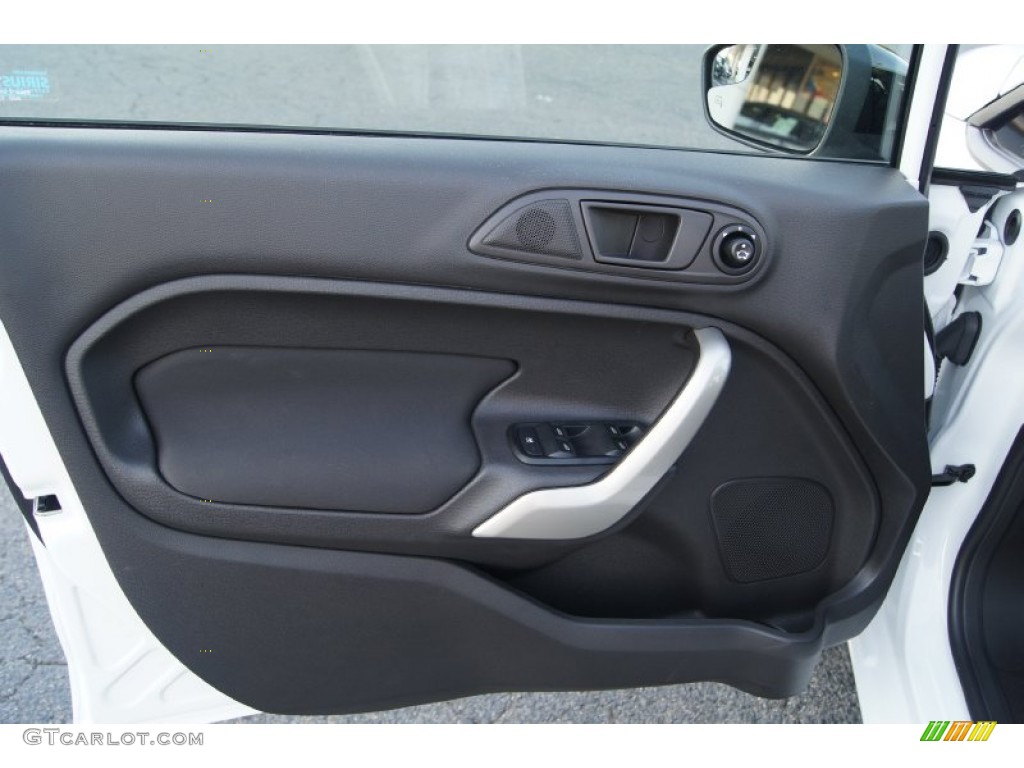 2012 Ford Fiesta SES Hatchback Charcoal Black Door Panel Photo #53966603