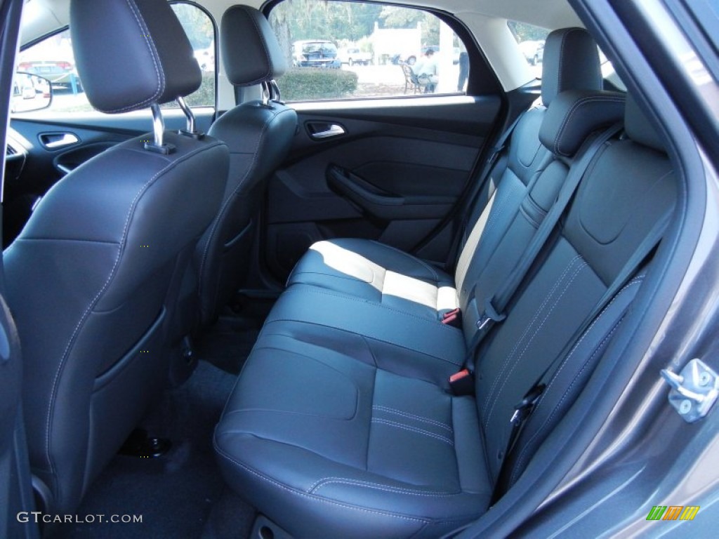 Charcoal Black Leather Interior 2012 Ford Focus Titanium 5-Door Photo #53967684