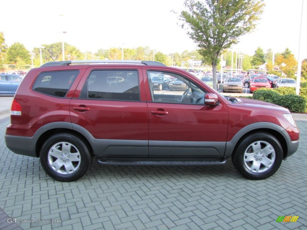 Spicy Red 2009 Kia Borrego EX V6 Exterior Photo #53968080