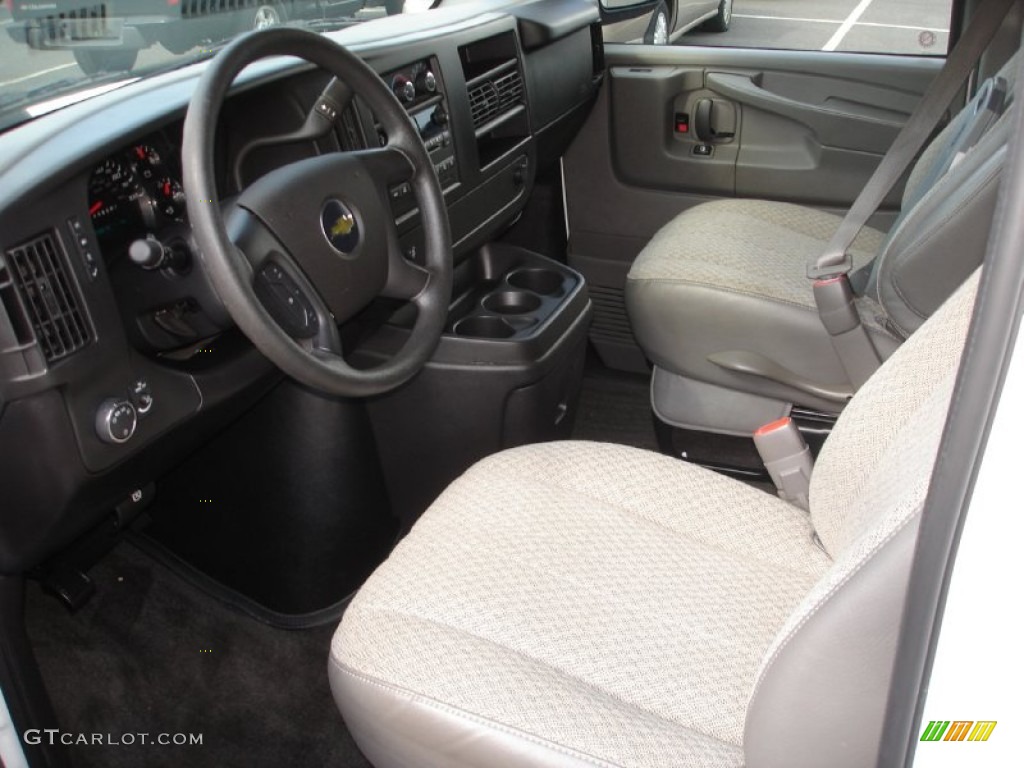 Medium Pewter Interior 2011 Chevrolet Express LS 3500 Passenger Van Photo #53968194