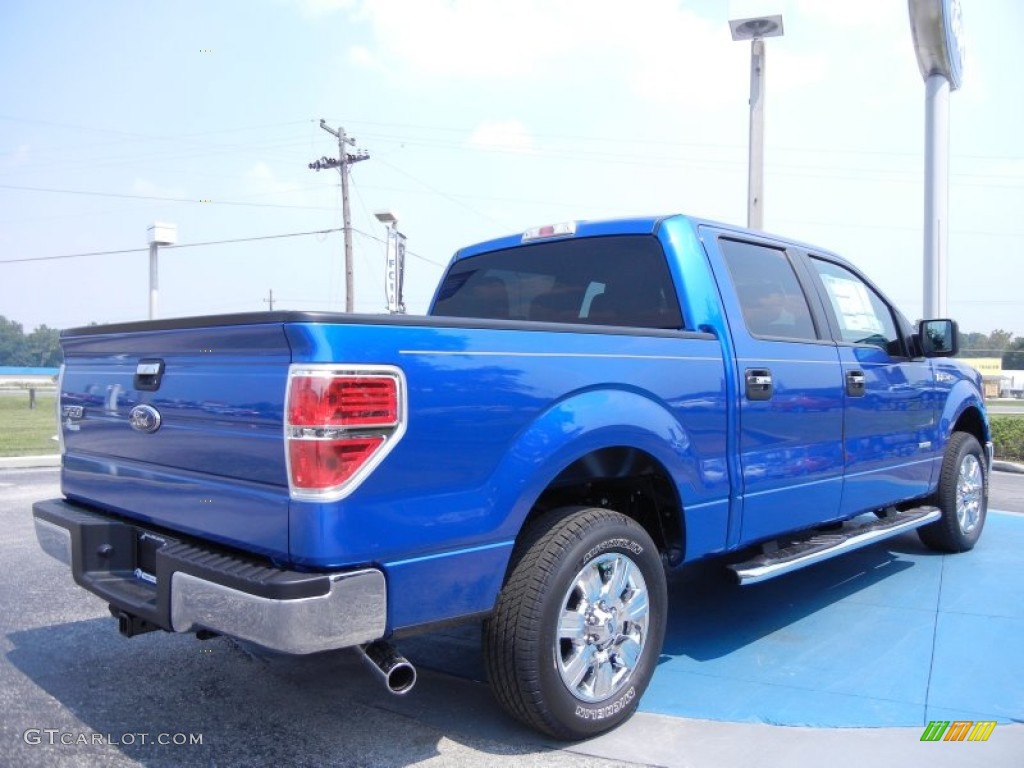 2011 F150 XLT SuperCrew - Blue Flame Metallic / Steel Gray photo #3