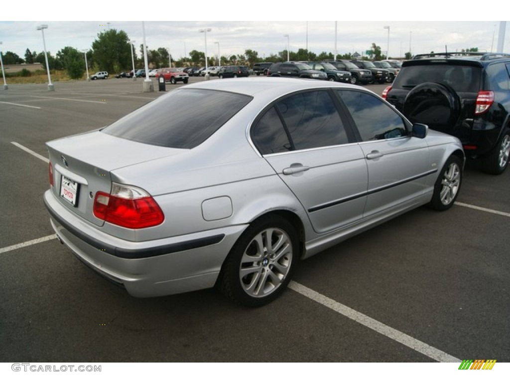 2001 3 Series 330i Sedan - Titanium Silver Metallic / Black photo #2