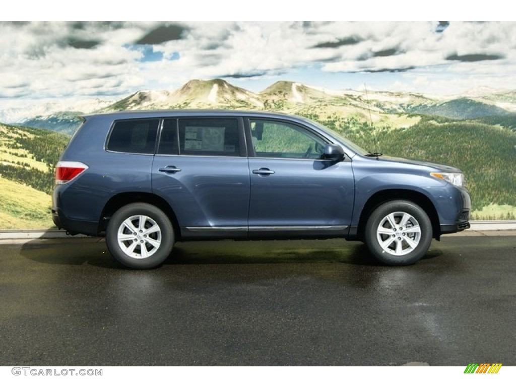 2012 Highlander V6 4WD - Shoreline Blue Pearl / Ash photo #2