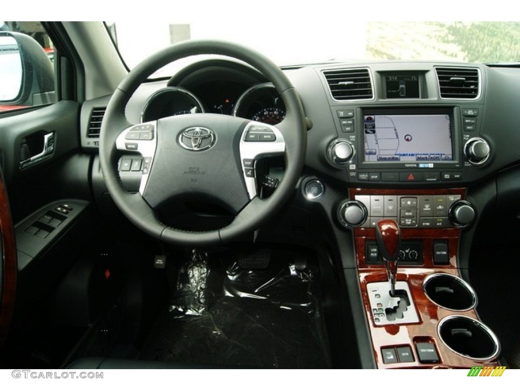 2012 Toyota Highlander Limited 4WD Black Dashboard Photo #53970180