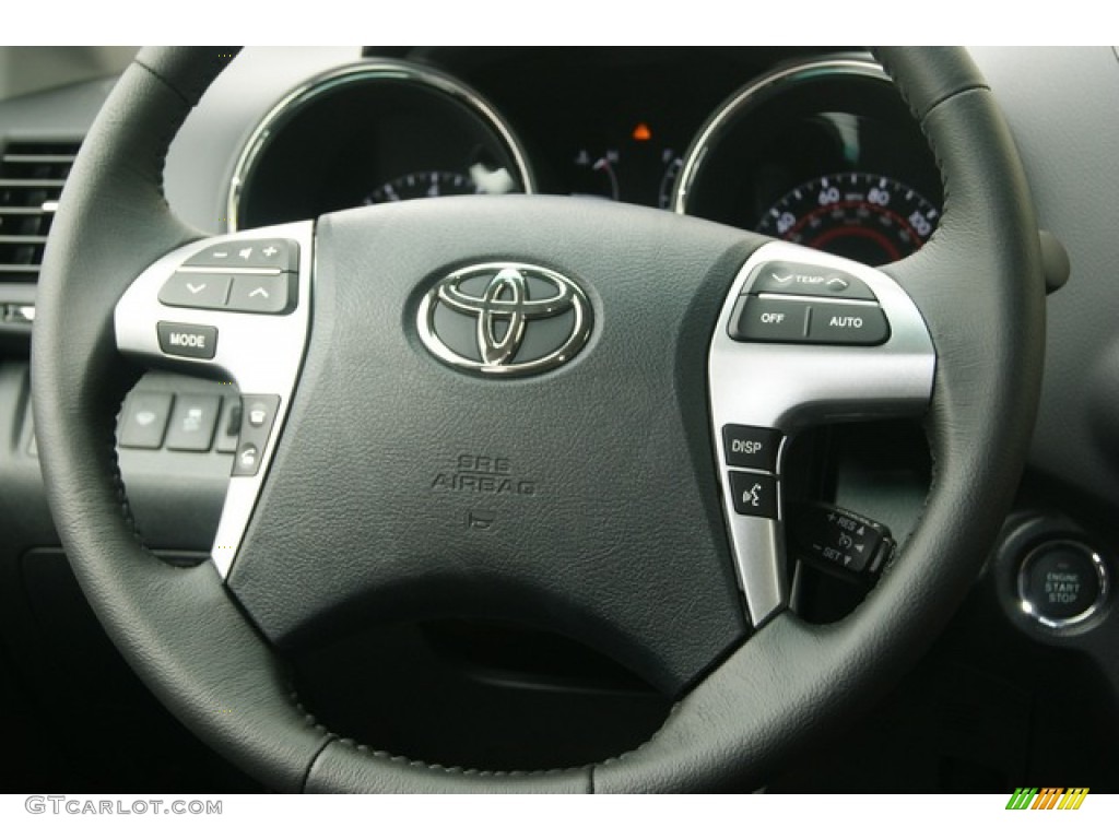 2012 Toyota Highlander Limited 4WD Black Steering Wheel Photo #53970189