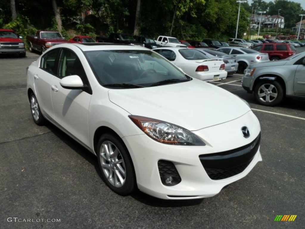 Crystal White Pearl Mica 2012 Mazda MAZDA3 s Grand Touring 4 Door Exterior Photo #53970240