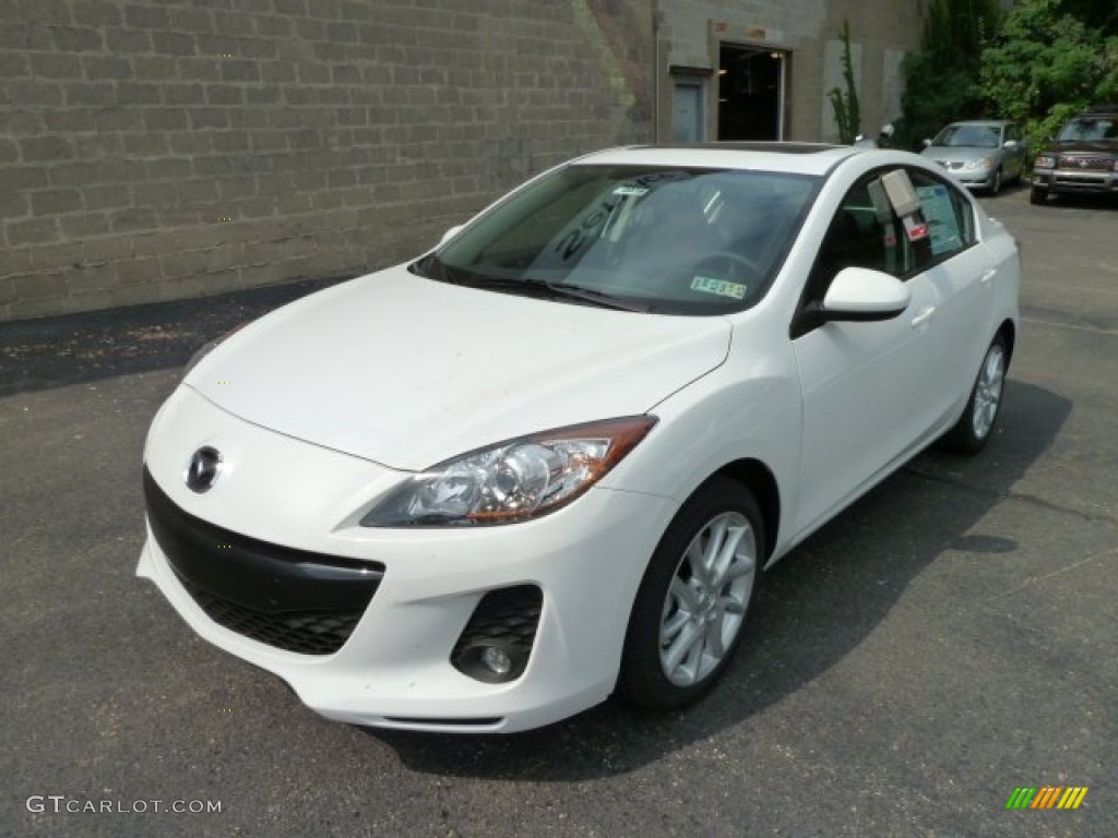 Crystal White Pearl Mica 2012 Mazda MAZDA3 s Grand Touring 4 Door Exterior Photo #53970258
