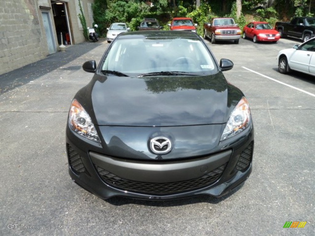 2012 MAZDA3 i Sport 4 Door - Black Mica / Black photo #7