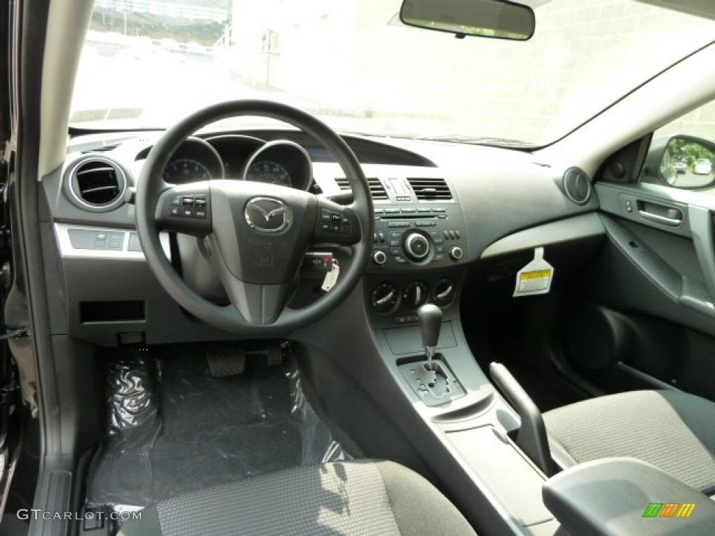 2012 Mazda MAZDA3 i Sport 4 Door Black Dashboard Photo #53970472