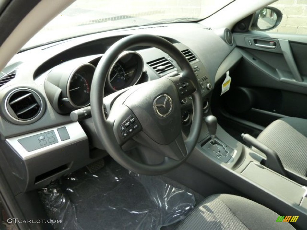 Black Interior 2012 Mazda MAZDA3 i Sport 4 Door Photo #53970500