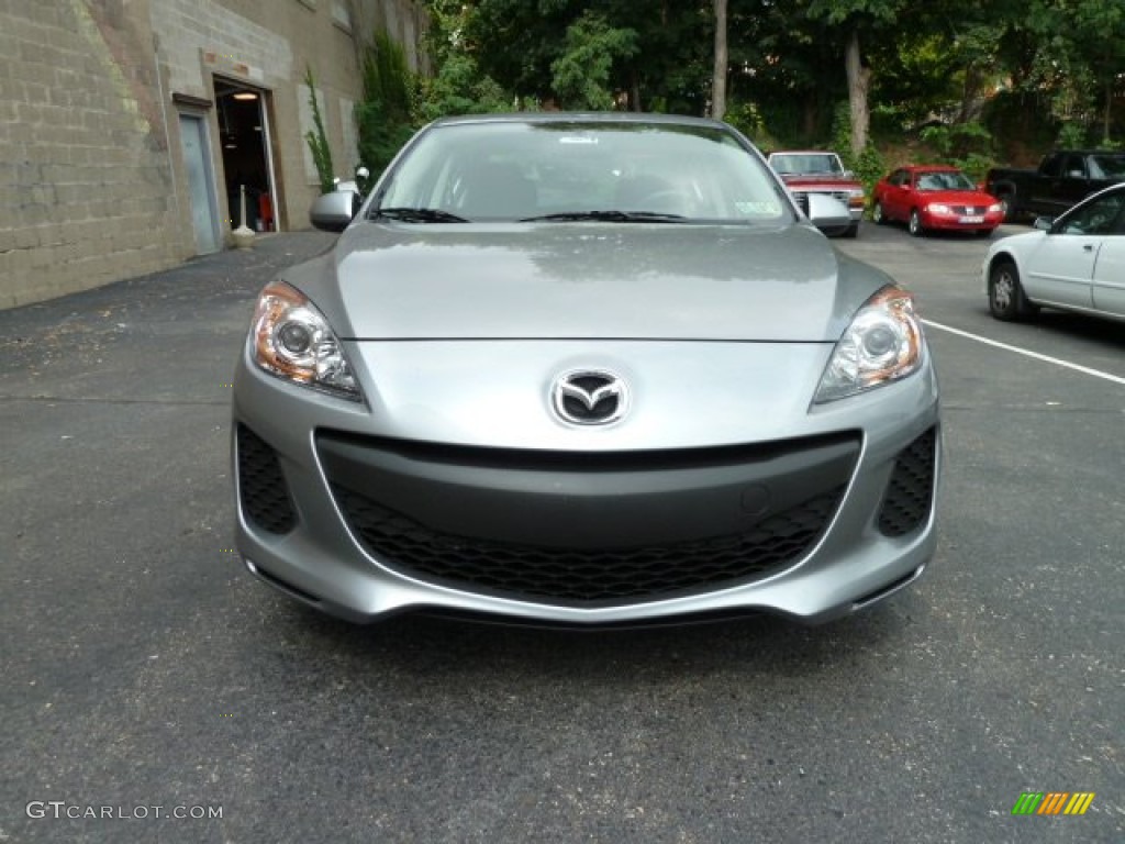 2012 MAZDA3 i Sport 4 Door - Liquid Silver Metallic / Black photo #7