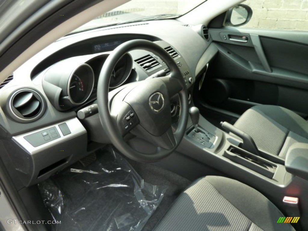 Black Interior 2012 Mazda MAZDA3 i Sport 4 Door Photo #53971406