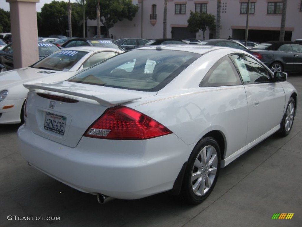 2007 Accord EX V6 Coupe - Taffeta White / Ivory photo #2