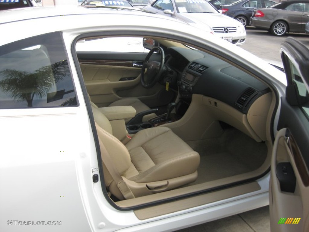 2007 Accord EX V6 Coupe - Taffeta White / Ivory photo #22
