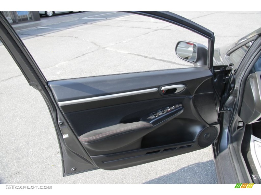 2009 Honda Civic Si Sedan Black Door Panel Photo #53971743