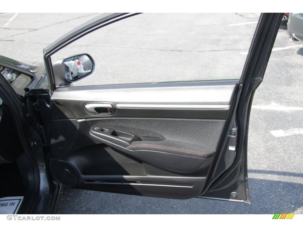 2009 Honda Civic Si Sedan Black Door Panel Photo #53971791