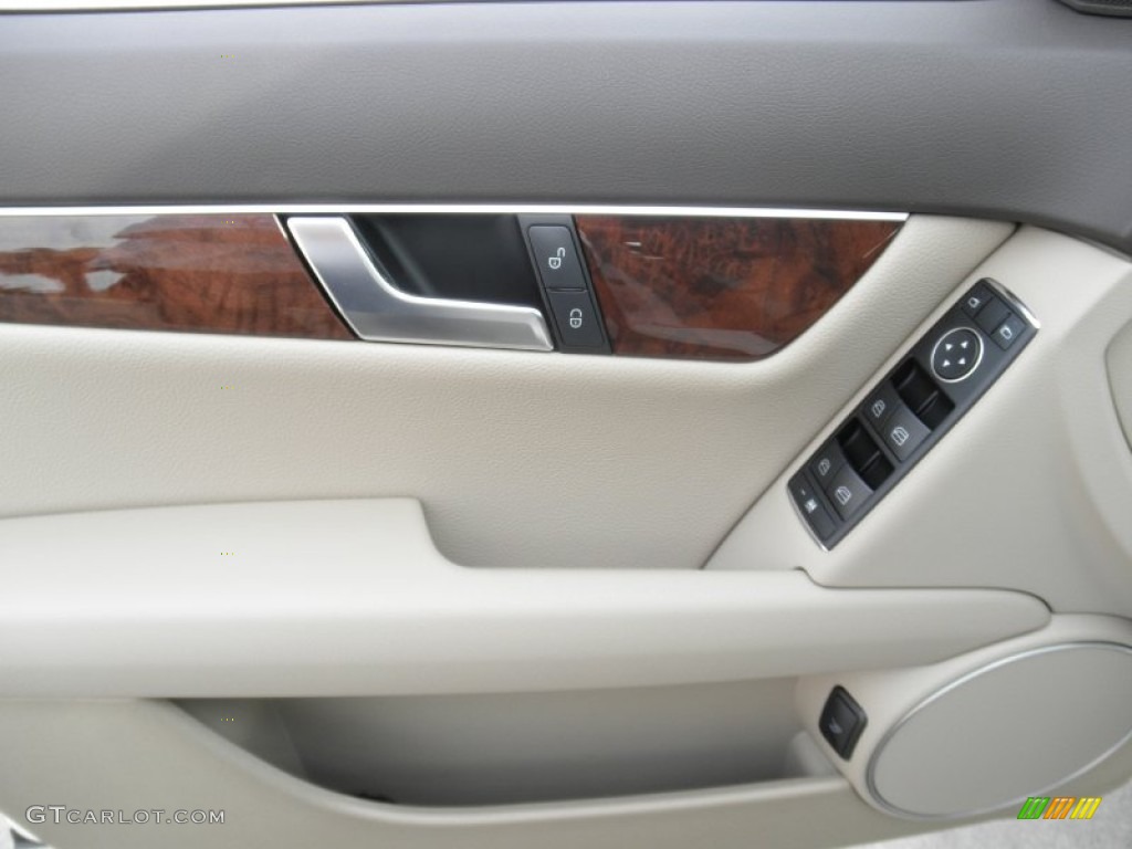 2012 Mercedes-Benz C 250 Sport Almond Beige/Mocha Door Panel Photo #53971968