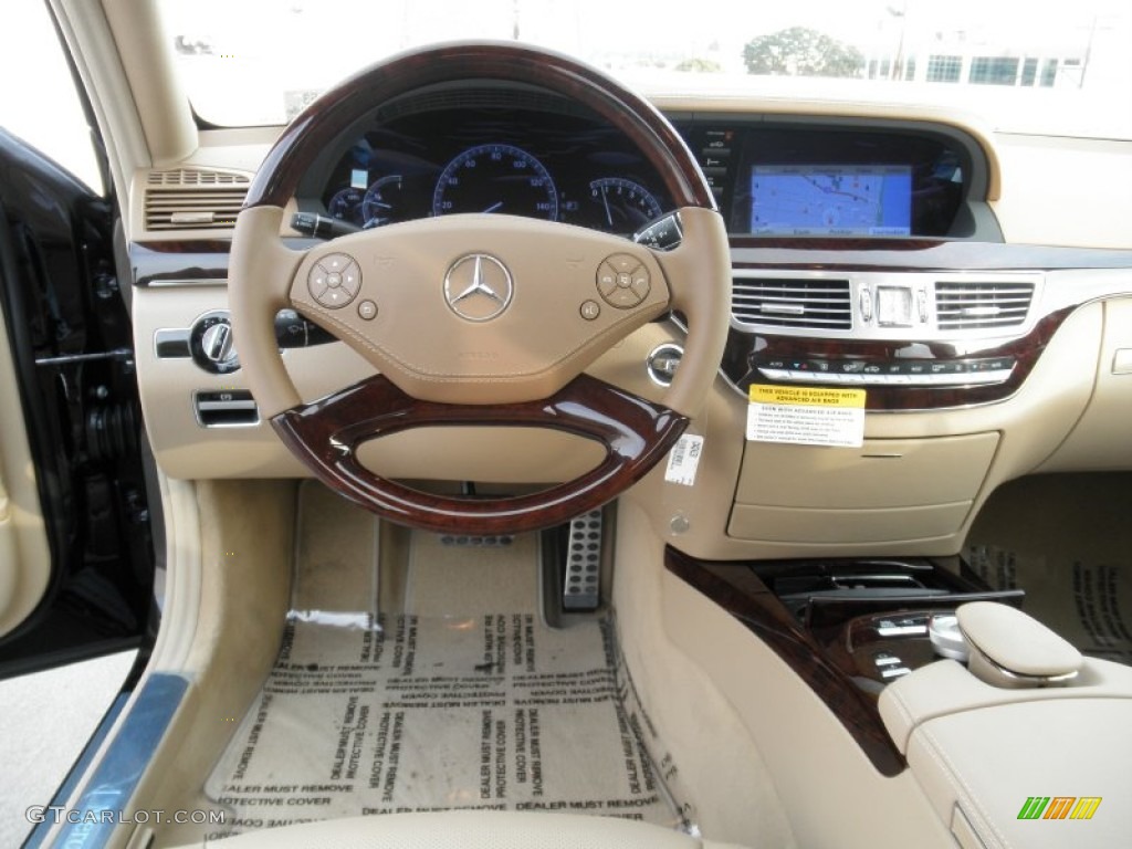 2012 Mercedes-Benz S 550 Sedan Cashmere/Savanna Dashboard Photo #53972087