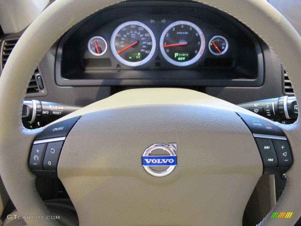 2012 Volvo XC90 3.2 Beige Steering Wheel Photo #53972448