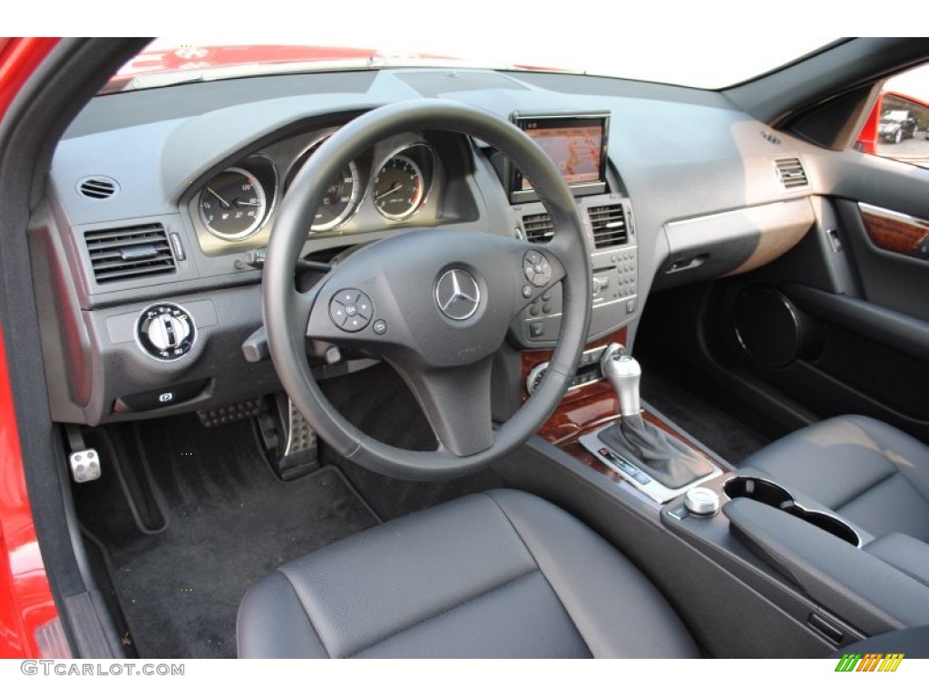 Black Interior 2010 Mercedes-Benz C 350 Sport Photo #53972599